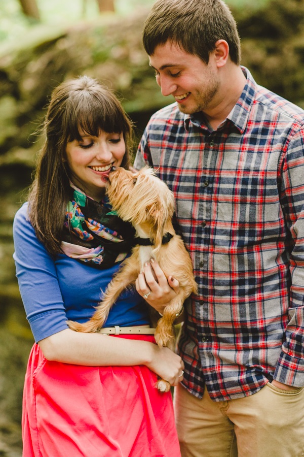 © Maria Sharp Photography |Autumn Cuyahoga Valley National Park engagement session with dog