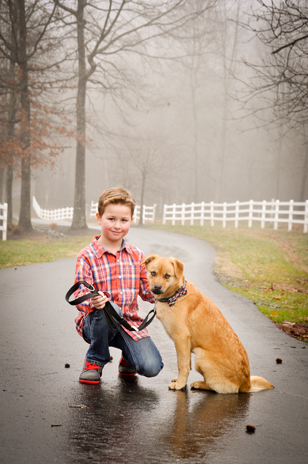 boy and his dog, family dog lifestyle photography