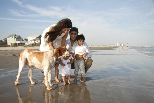 © Degrees North Images | beach dog, Galveston Island family portraits