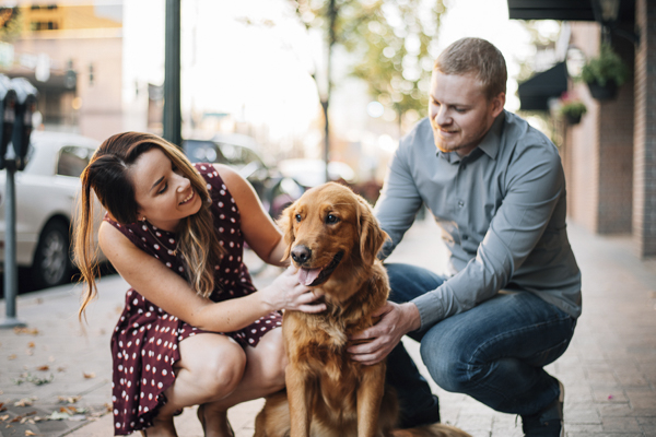 Boise engagement photos with dog