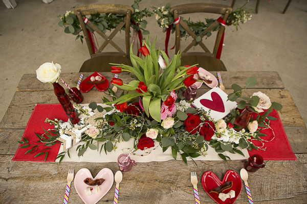 Valentine's Day Party for dogs, tablescape