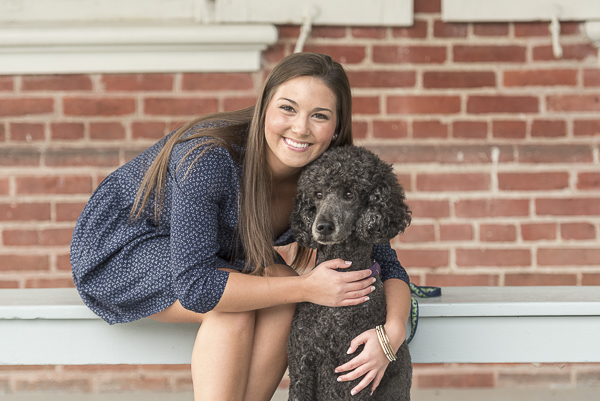 girl and her poodle, lifestyle pet photography