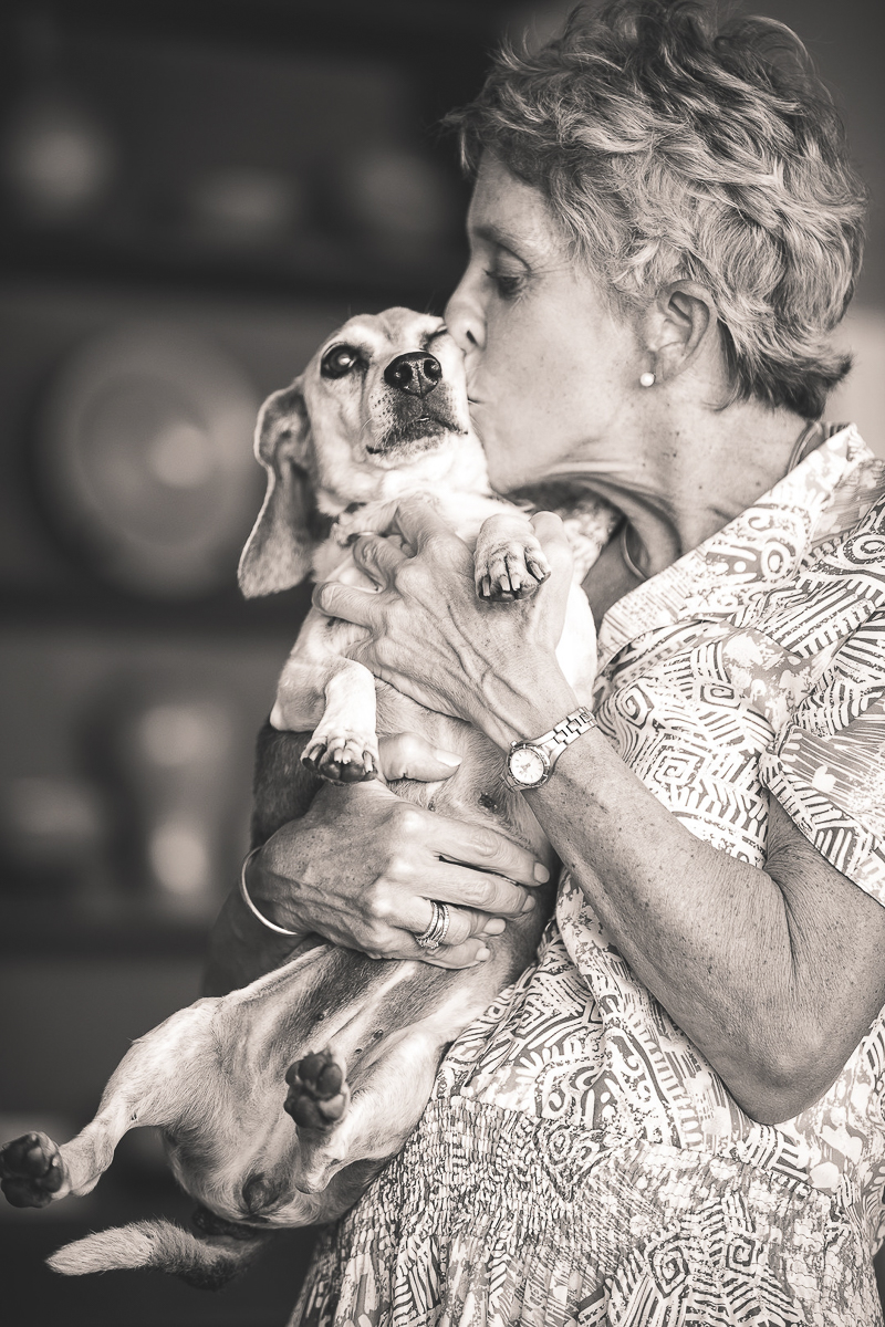 woman kissing Beagle, love between humans and their dogs | ©Amanda Emmes Photography | environmental dog portraits