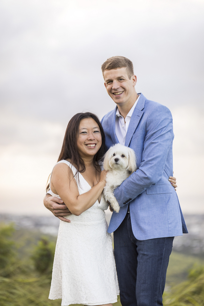 VIVIDfotos-engagement photos with dog, Honolulu, HI