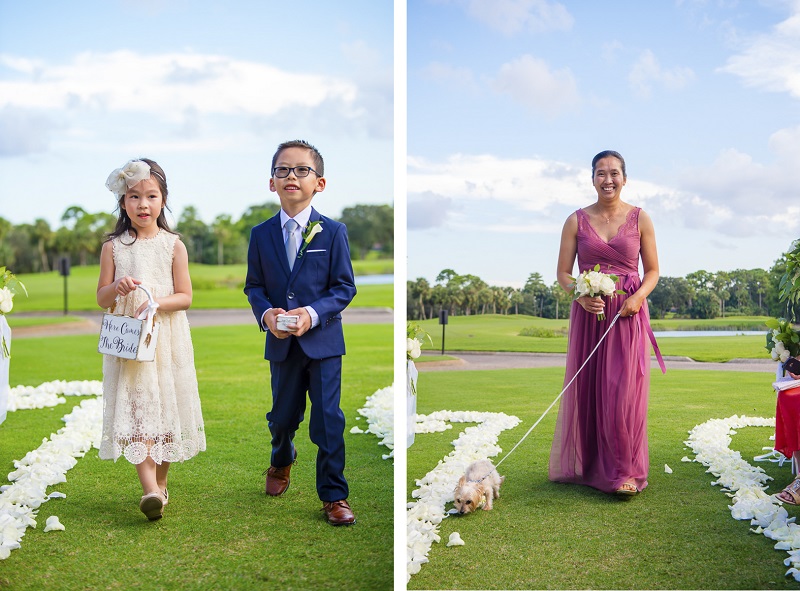 flower girl, ring bearer, wedding dog, maid of honor, dog-friendly wedding | ©Toni Jade Photography | adorable wedding dog