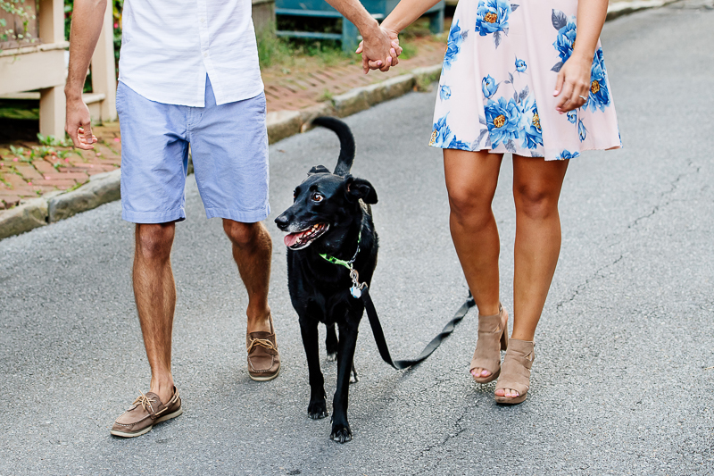 dog-friendly engagement session with black Lab mix | ©Rachel Smith Photography, Annapolis, MD